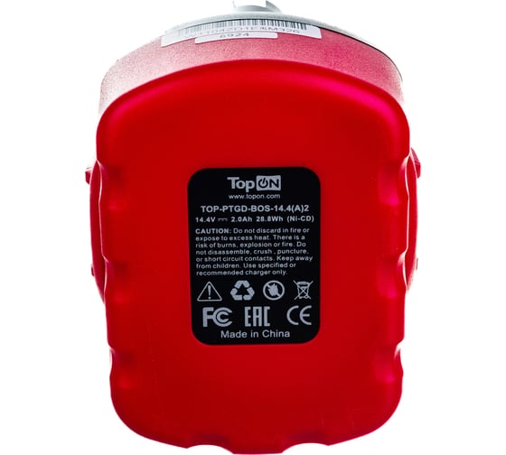 Аккумулятор для электроинструмента Bosch (Ni-Cd, 14.4В, 2Ач) TopON PN: 2 607 335 264 TOP-PTGD-BOS-14.4/A/2