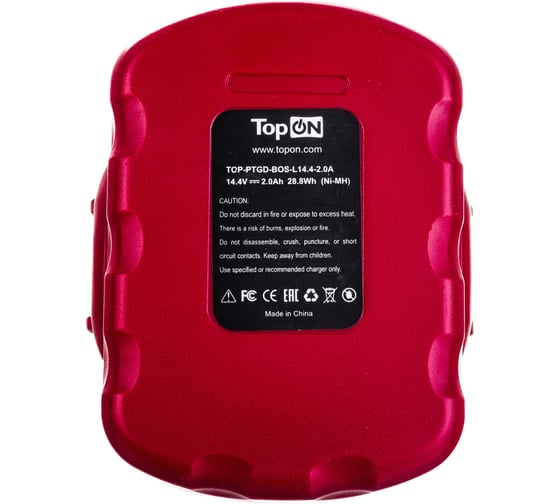 Аккумулятор для электроинструмента Bosch (Li-Ion, 14.4В, 2Ач) TopON PN: 2 607 335 528 TOP-PTGD-BOS-L14.4-2.0A