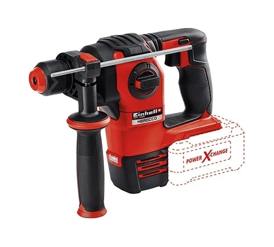 Аккумуляторный перфоратор Einhell pxc herocco 18в, bl, 3 режима, 2,2дж, 20мм + 1 акк. 4 ач, 18 в + зу 3а 4513900SET 1