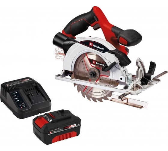 Циркулярная аккумуляторная пила Einhell PXC TE-CS 18/165-1 Li + 1 акк.4Ач + ЗУ 3А 4331207SET
