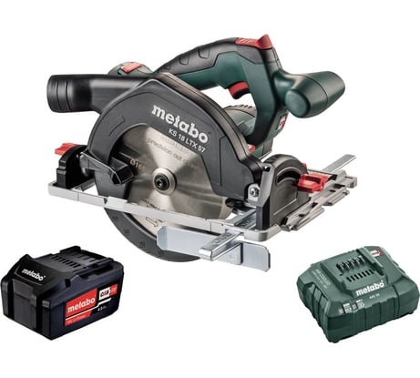 Аккумуляторная дисковая пила Metabo KS 18 LTX 57 + 1 Li-Powerх 4 Ач + ЗУ ASC30-36 T03480