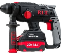 Аккумуляторный бесщеточный перфоратор P.I.T. 20 В, 1.8 Дж, 3-х реж., бур 22 мм, 2 акб Li-Ion 4 Ач, ЗУ, кейс PBH20H-22B/2