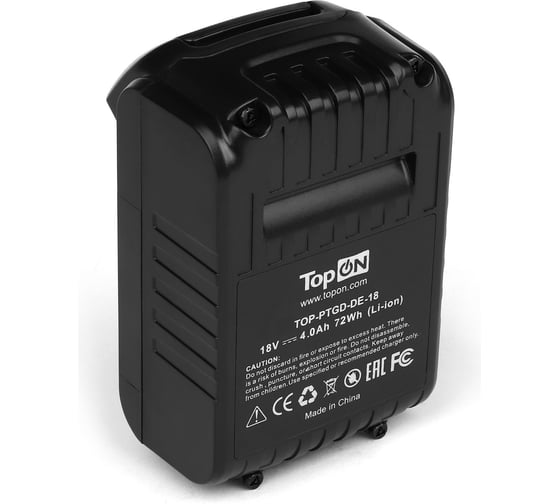 Аккумулятор для электроинструмента DeWalt (Li-Ion, 18В, 4Ач) TopON TOP-PTGD-DE-18