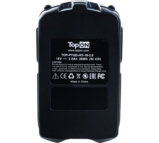 Аккумулятор для электроинструмента Hitachi (Ni-Cd, 18В, 2Ач) TopON TOP-PTGD-HIT-18-2.0