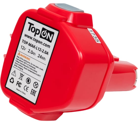 Аккумулятор для электроинструмента Makita (Li-Ion, 12В, 2Ач) TopON TOP-PTGD-MAK-L12-2.0A TOP-MAK-L12-2.0A