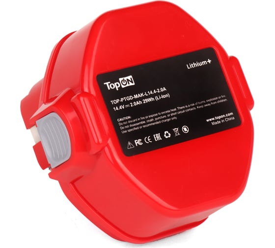 Аккумулятор для электроинструмента Makita (Li-Ion, 14.4В, 2Ач) TopON PN: 192699-A TOP-PTGD-MAK-L14.4-2.0A