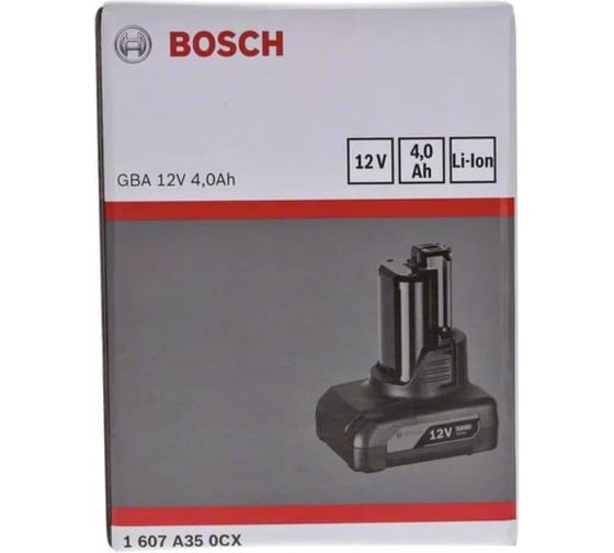Аккумулятор Li-Ion 12В, 4.0 Ач Bosch 1607A350CX