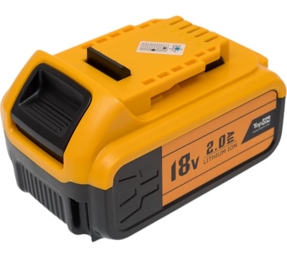 Аккумулятор для DeWalt 18В, 2 А*ч (Li-Ion) PN: DCB183 TopOn TOP-PTGD-DEW-18.2.0