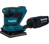 Аккумуляторная вибрационная шлифмашина Makita  LXT, BL, 18 В, XPT, 114x140 мм, 11000-14000 об\м, ампл-1.5мм, 1.4 кг, кор,п\сборник, зажим +липучка, без аккум и з/у DBO480Z