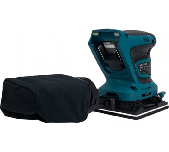 Аккумуляторная вибрационная шлифмашина Makita  LXT, BL, 18 В, XPT, 114x140 мм, 11000-14000 об\м, ампл-1.5мм, 1.4 кг, кор,п\сборник, зажим +липучка, без аккум и з/у DBO480Z
