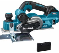 Аккумуляторный рубанок Makita б\щет, 40 В, XGT, 15000 об\м, ширина-82 мм, глуб-4 мм, 3.7 кг, XPT, AWS, б\ак., з\у KP001GZ