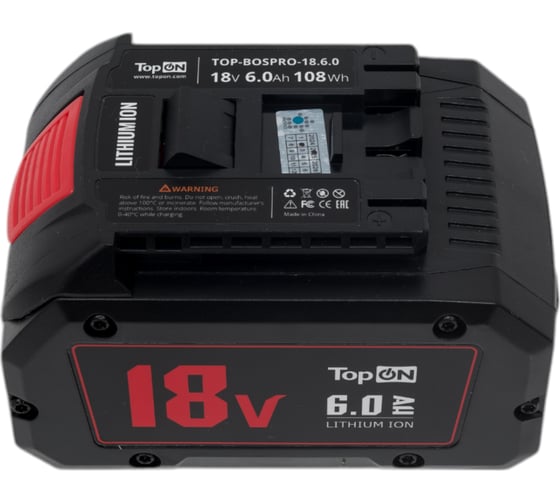 Аккумулятор для Bosch ProCore 18В, 6.0 А*ч (Li-Ion) PN: 2607336092 TopOn TOP-BOSPRO-18.6.0