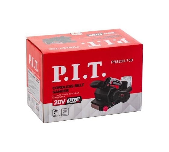 Аккумуляторная ленточная шлифмашина P.I.T. SOLO 20 В, 457x76 мм, 120-380 м/мин PBS20H-75B