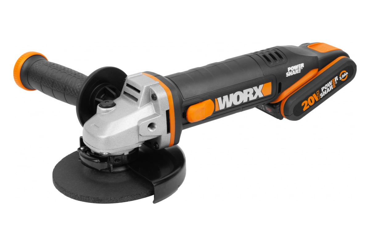 Аккумуляторная угловая шлифмашина WORX WX803 - выгодная цена, отзывы,  характеристики, 1 видео, фото - купить в Москве и РФ