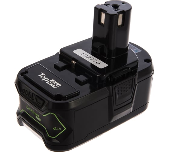 Аккумулятор для электроинструмента Ryobi (Li-Ion, 18В, 4Ач) TopON PN: RB18L40 TOP-PTGD-RY-18-4.0-Li