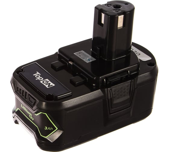 Аккумулятор для электроинструмента Ryobi (Li-Ion, 18В, 3Ач) TopON PN: RB18L30 TOP-PTGD-RY-18-3.0-Li