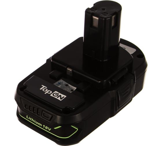 Аккумулятор для электроинструмента Ryobi (Li-Ion, 18В, 2.5Ач) TopON PN: RB18L25 TOP-PTGD-RY-18-2.5-Li