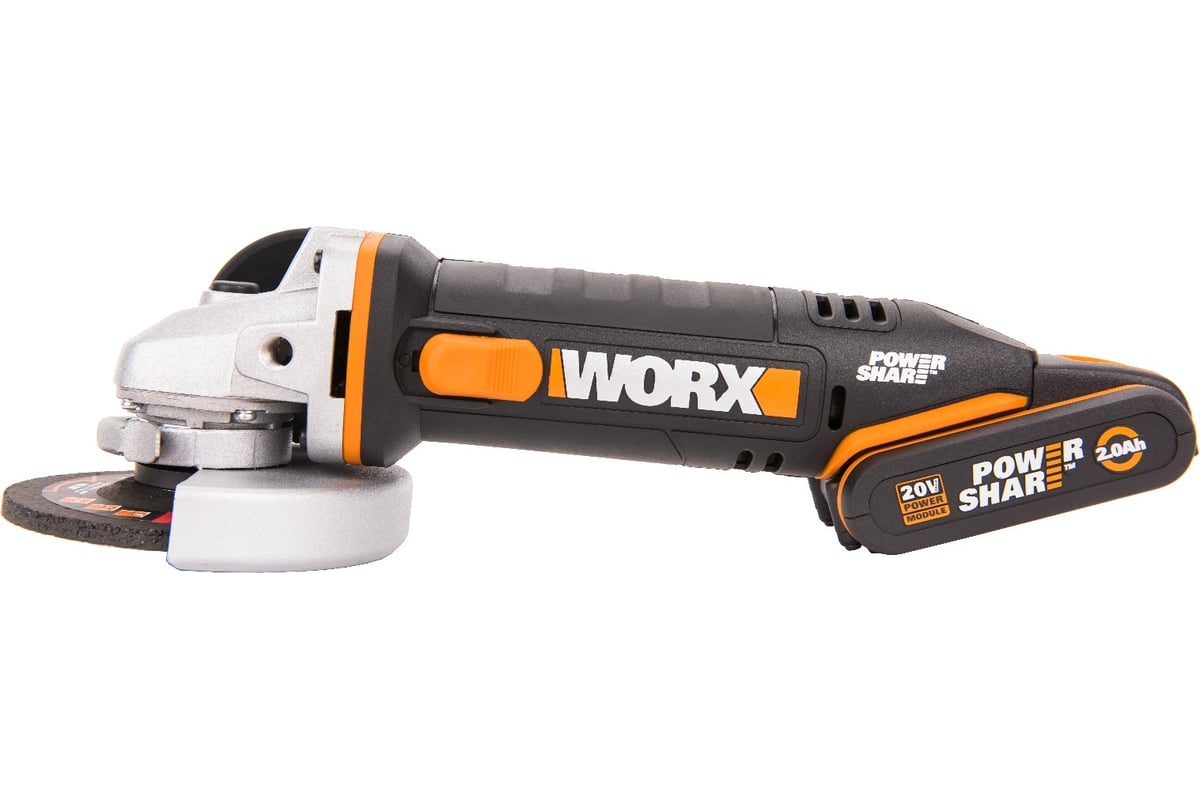 Аккумуляторная угловая шлифмашина WORX кейс WX800 - выгодная цена, отзывы,  характеристики, 1 видео, фото - купить в Москве и РФ