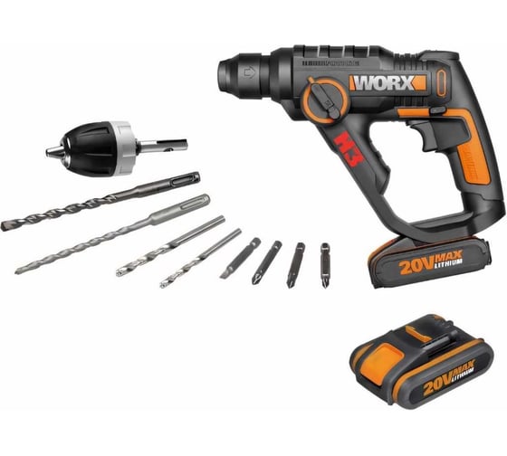 Аккумуляторный перфоратор WORX WX390.1