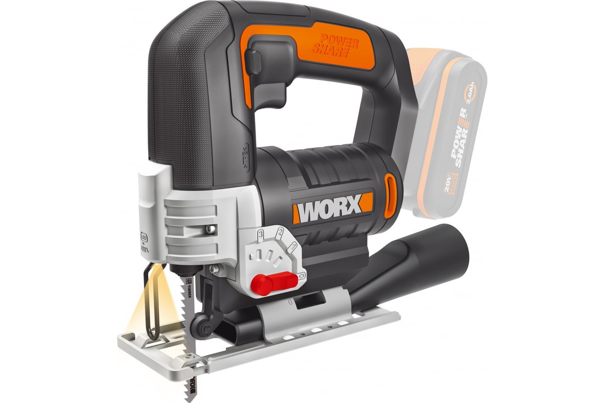 Аккумуляторный лобзик WORX WX543.9 - выгодная цена, отзывы, характеристики,  фото - купить в Москве и РФ