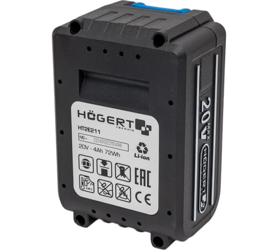 Аккумулятор для гайковерта HT2E200 20В, 4 А*ч HOEGERT TECHNIK HT2E211