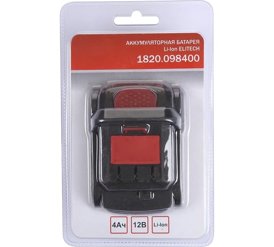 Аккумулятор для ДА 10.8-12СЛ (12 В; 4.0 А*ч; Li-ion) ELITECH 1820.098400