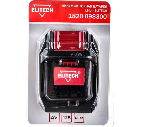 Аккумулятор для ДА 10.8-12СЛ (12 В; 2.0 А*ч; Li-ion) ELITECH 1820.098300