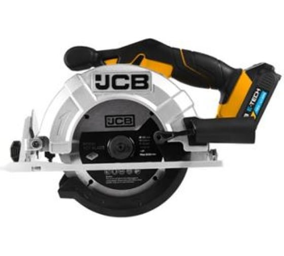JCB Пила циркулярная аккум (-18CS-B-E)18V,3650 об/мин,диаметр диска 165мм в к-те с зарядным уст-вом(-18VFC-E) 2.4A и батареей аккум(-20LI-E)2.0AH JCB-18CS-2XB-E(57230)