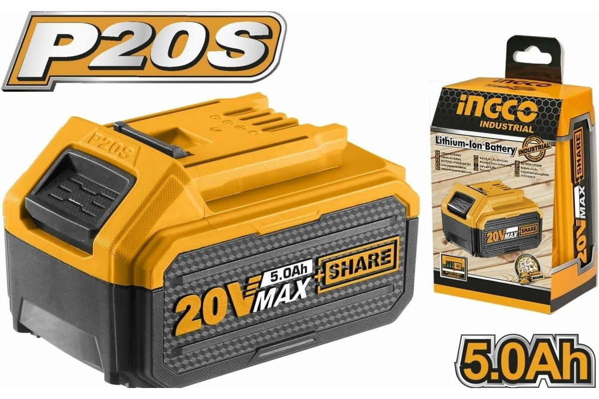 Аккумуляторная батарея INGCO Li-Ion 20В FBLI2003 - выгодная цена ...