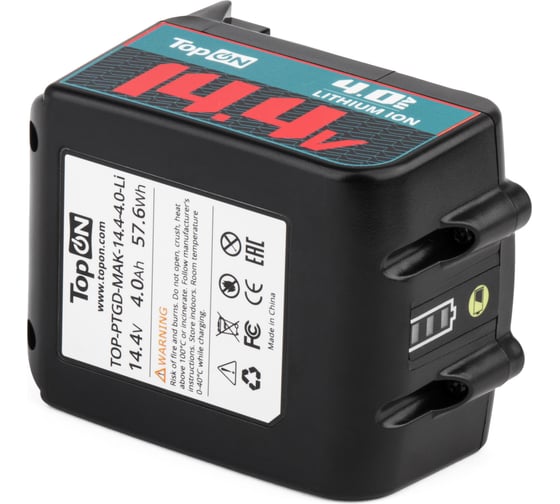 Аккумулятор Li-Ion для электроинструмента (14.4V, 4.0 Ah) TopON TOP-PTGD-MAK-14.4-4.0-Li
