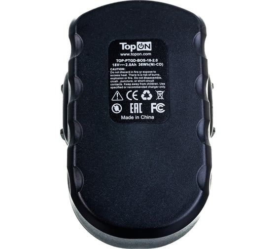 Аккумулятор Ni-Cd для электроинструмента Bosch (18V, 2.0 Ah) TopON TOP-PTGD-BOS-18-2.0