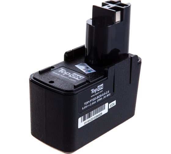 Аккумулятор Ni-Mh для электроинструмента Bosch (9.6V, 2.6 Ah) TopON TOP-PTGD-BOS-9.6-2.6