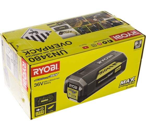 Аккумуляторная батарея (36В; 5.0 Ач; Lithium+) BPL3650D2 Ryobi 5133004387
