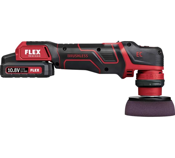 Умная аккумуляторная полировальная машина FLEX PXE 80 10.8-EC/2.5 Set 418102