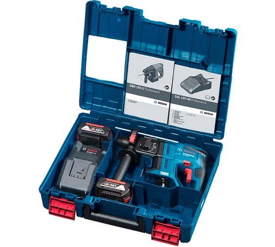 Аккумуляторный бесщеточный перфоратор Bosch GBH 180-LI с 2 АКБ и ЗУ 0611911121