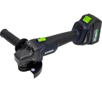 Машина углошлифовальная аккумуляторная AYGER бесщеточная, с двумя аккумуляторами 4Ah AG18BL4