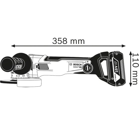 Аккумуляторная угловая шлифмашина Bosch GWX 18V-10C 06017B0200