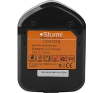 Батарея (12 В; 1.5 А*ч; Ni-Cd) для аккумуляторной дрели Hitachi DS12DVF3 Sturm CDH1215