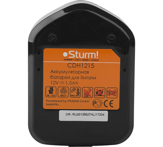 Батарея (12 В; 1.5 А*ч; Ni-Cd) для аккумуляторной дрели Hitachi DS12DVF3 Sturm CDH1215