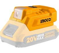 Фонарь и USB адаптер для аккумулятора INGCO P20S CUCLI2022