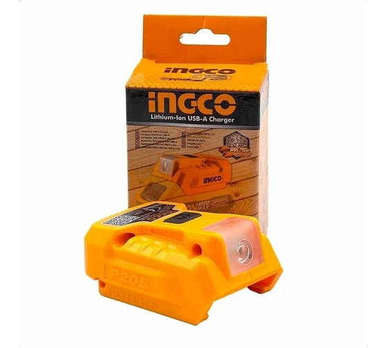 Фонарь и USB адаптер для аккумулятора INGCO P20S CUCLI2022