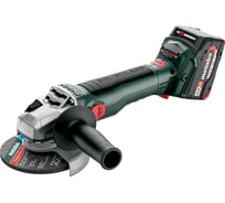 Аккумуляторная угловая шлифовальная машина Metabo W 18 LT BL11-125Quick 2x4Ач + ASC55, BOX165 613052510