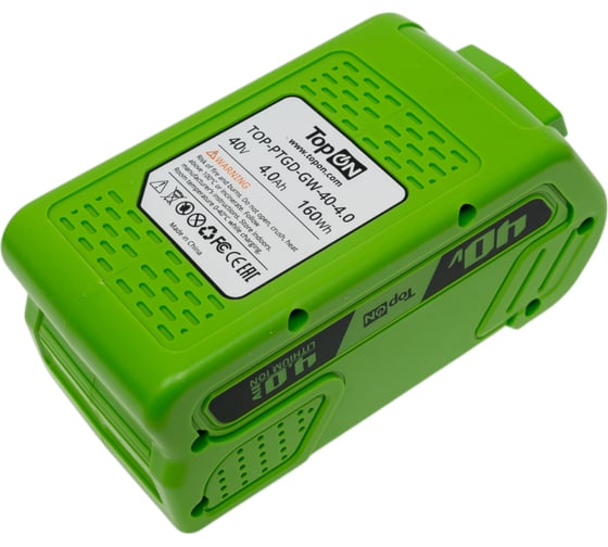 Аккумулятор TopOn 40V 4Ah (Li-Ion) PN: G40B3 TOP-PTGD-GW-40-4.0