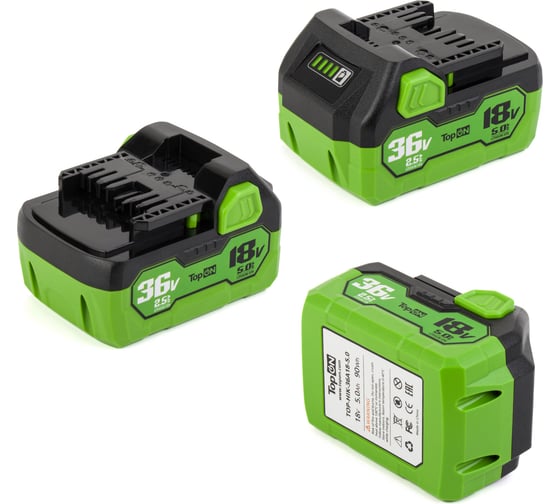 Аккумулятор для Hikoki TopOn 18В, 5.0Ач / 36В, 2.5Ач (Li-Ion) PN: BSL36A18 TOP-HIK-36А18-5.0