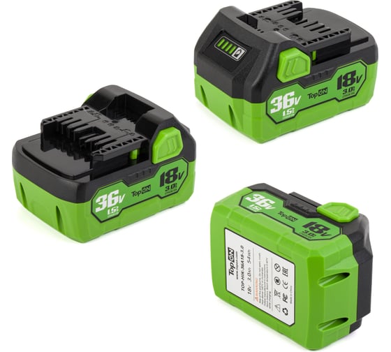 Аккумулятор для Hikoki TopOn 18 В, 3.0 Ач/36 В, 1.5 Ач (Li-Ion) PN: BSL36A18. TOP-HIK-36А18-3.0
