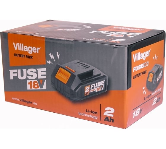 Аккумулятор Villager Fuze 18V 2.0Ah li-ion с индикатором заряда 056370