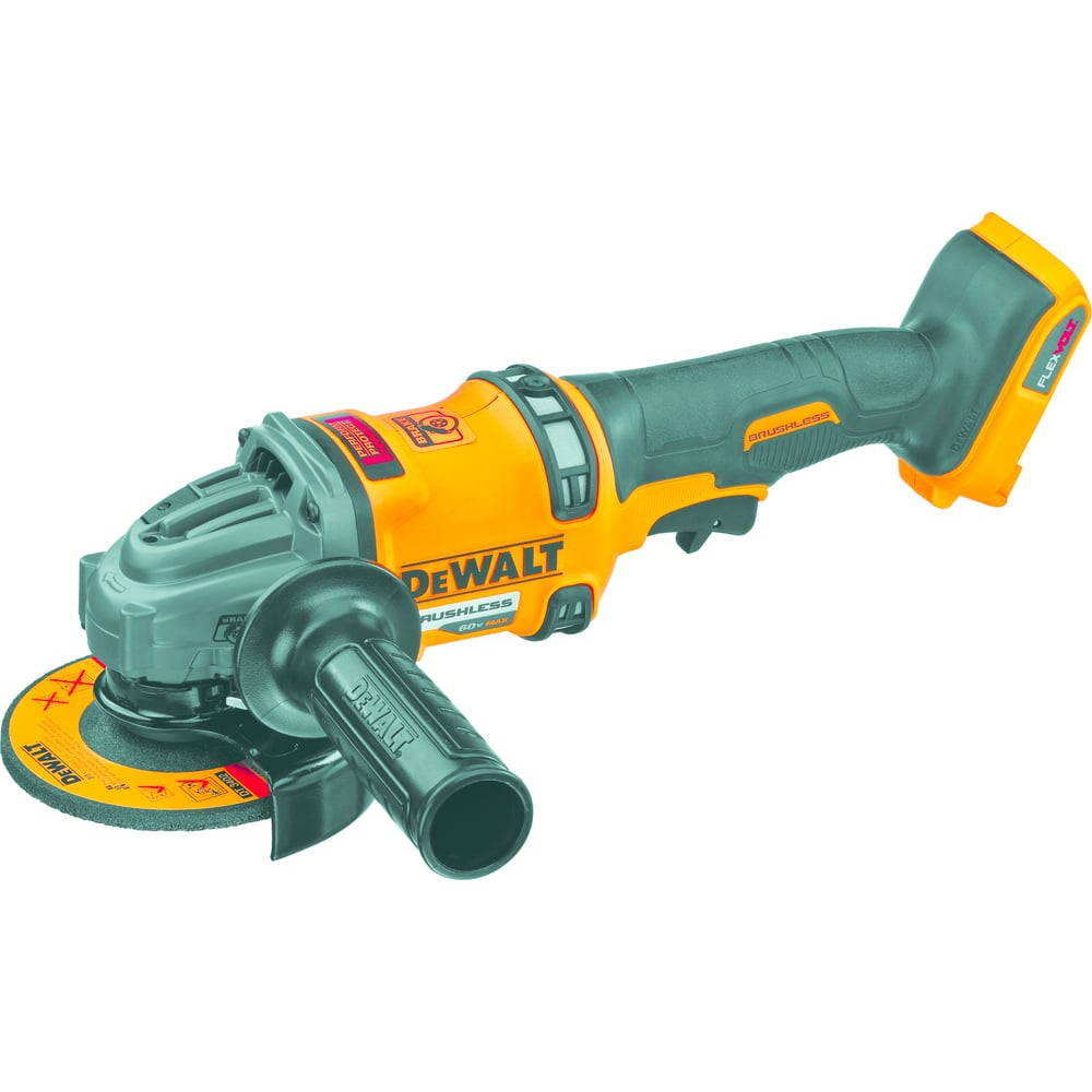 Угловая шлифмашина DEWALT 54 В XR FLEXVOLT DCG418N-XJ - выгодная цена,  отзывы, характеристики, 1 видео, фото - купить в Москве и РФ