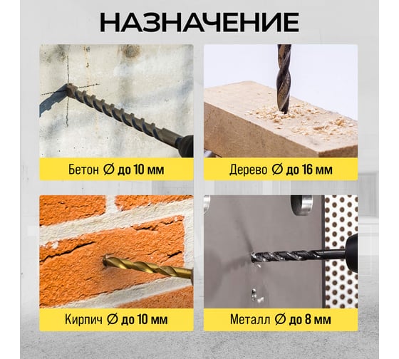 Аккумуляторный перфоратор TECHNICOM 20В, 4Ач, 900 об/мин, 10-5000 уд/мин, 1,1Дж, SDS, патрон 10мм TC-CH420