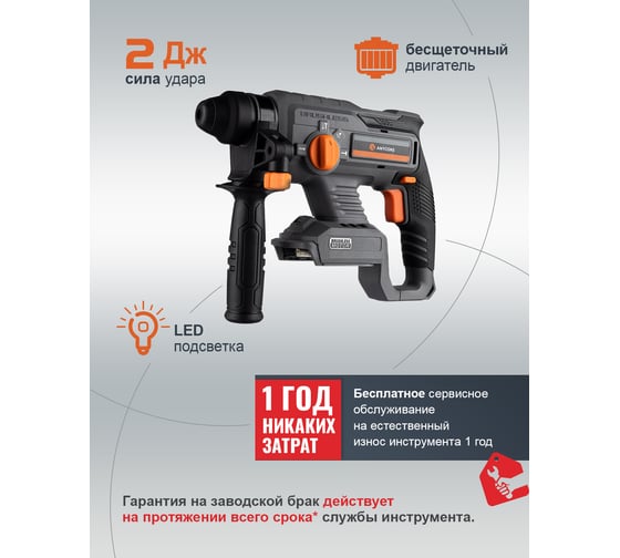 Перфоратор SDS+ аккумуляторный Anycons AC-H408 без акк 5093493