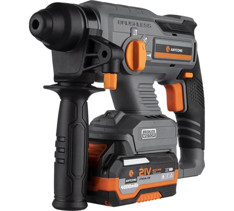 Бесщеточный перфоратор Anycons AC-H408 SDS+, 2 Дж, 21В, 2 акб, AC-H4082 5093486